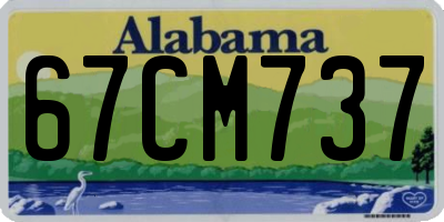 AL license plate 67CM737