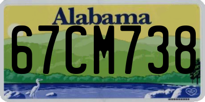 AL license plate 67CM738