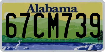 AL license plate 67CM739