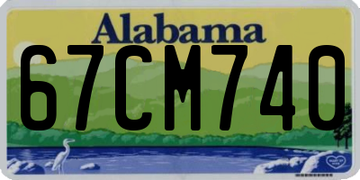 AL license plate 67CM740