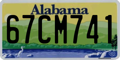 AL license plate 67CM741