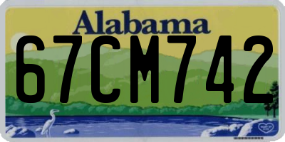 AL license plate 67CM742