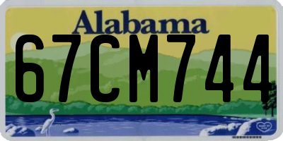 AL license plate 67CM744