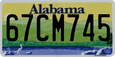 AL license plate 67CM745