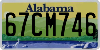 AL license plate 67CM746