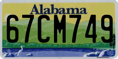 AL license plate 67CM749