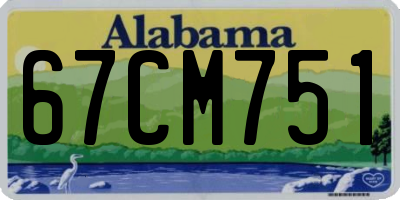 AL license plate 67CM751