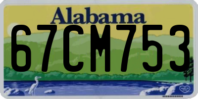 AL license plate 67CM753