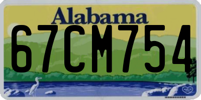 AL license plate 67CM754