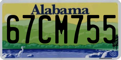 AL license plate 67CM755
