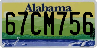 AL license plate 67CM756