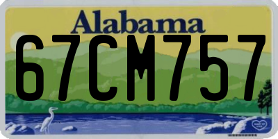 AL license plate 67CM757