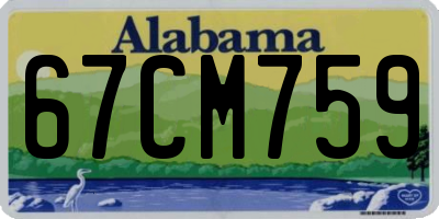 AL license plate 67CM759