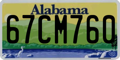AL license plate 67CM760
