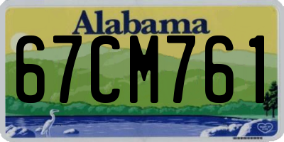 AL license plate 67CM761