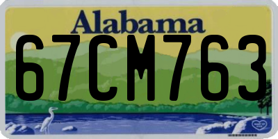 AL license plate 67CM763