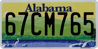 AL license plate 67CM765