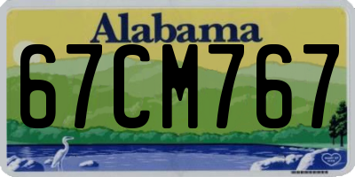 AL license plate 67CM767