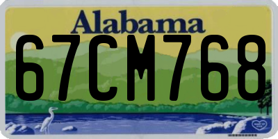 AL license plate 67CM768