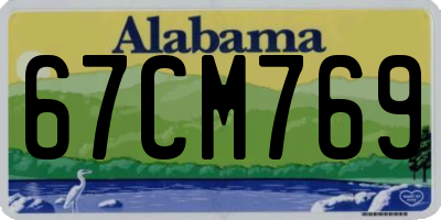 AL license plate 67CM769