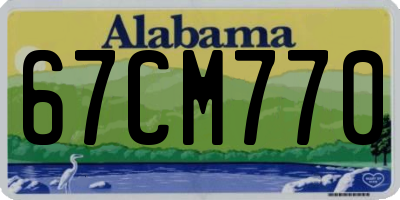 AL license plate 67CM770