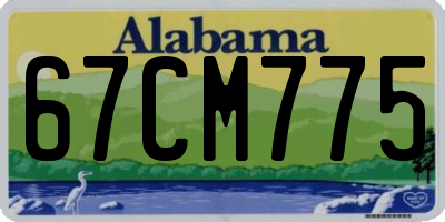 AL license plate 67CM775