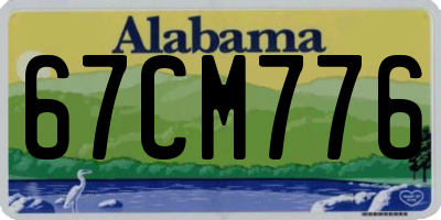 AL license plate 67CM776