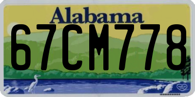 AL license plate 67CM778