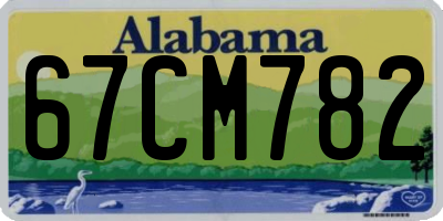 AL license plate 67CM782