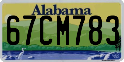 AL license plate 67CM783