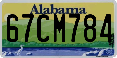 AL license plate 67CM784