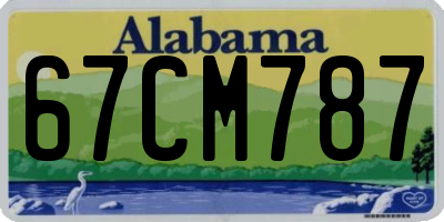 AL license plate 67CM787