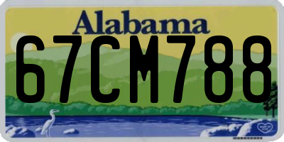 AL license plate 67CM788