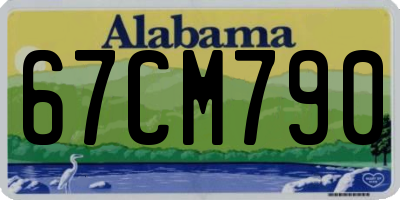 AL license plate 67CM790