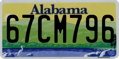 AL license plate 67CM796