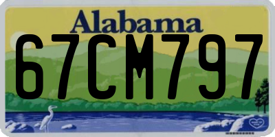AL license plate 67CM797