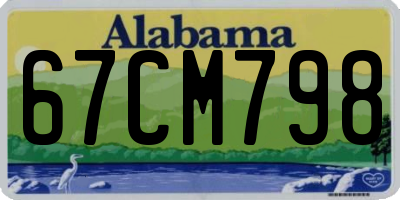 AL license plate 67CM798