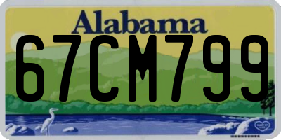 AL license plate 67CM799