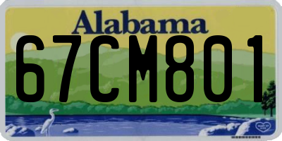 AL license plate 67CM801