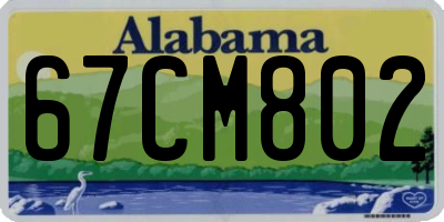 AL license plate 67CM802