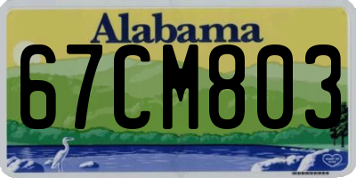 AL license plate 67CM803