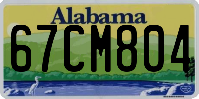 AL license plate 67CM804