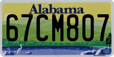 AL license plate 67CM807