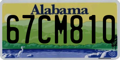 AL license plate 67CM810