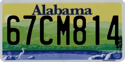 AL license plate 67CM814