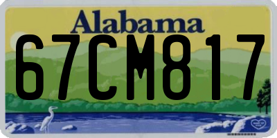 AL license plate 67CM817