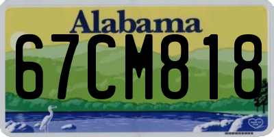 AL license plate 67CM818