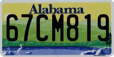 AL license plate 67CM819