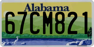 AL license plate 67CM821