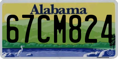 AL license plate 67CM824